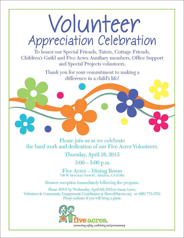 volunteer appreciation event invitation