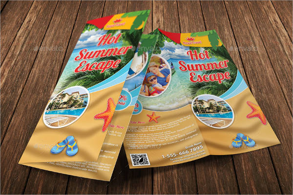 hot summer vacation brochure