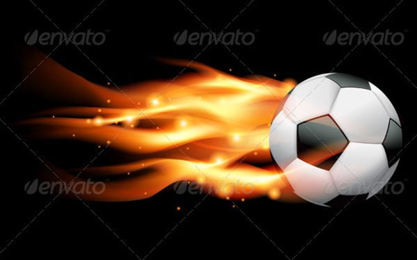 ball on fire vector