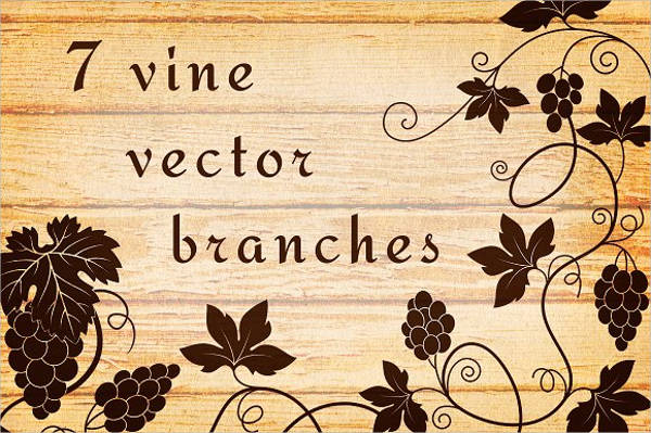 vine branches vector