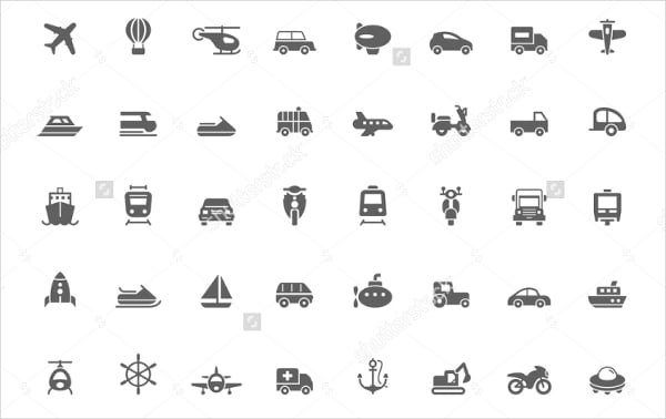 transport vehicle icons