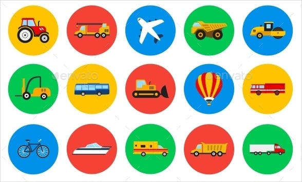 vehicle circle icons