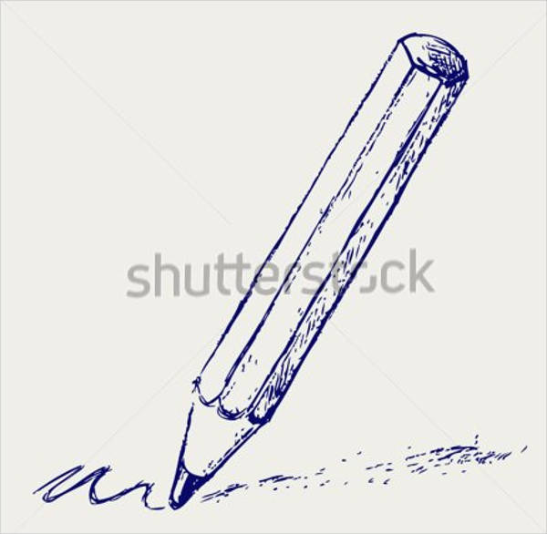 pencil sketch vector