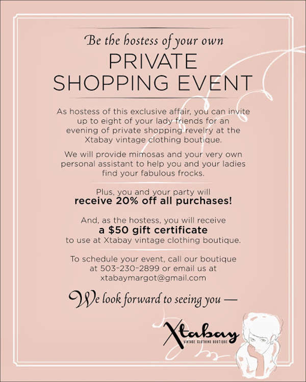 private shopping event invitation