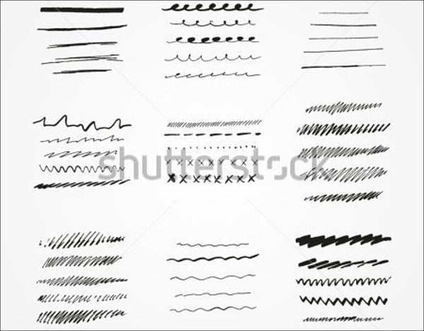 hand drawn lines vector