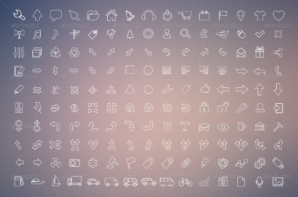 vector outline icons