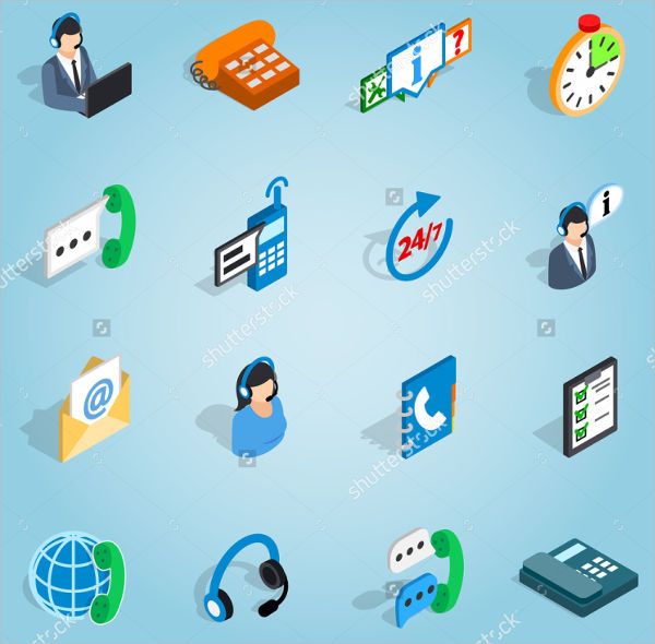 business isometric icons