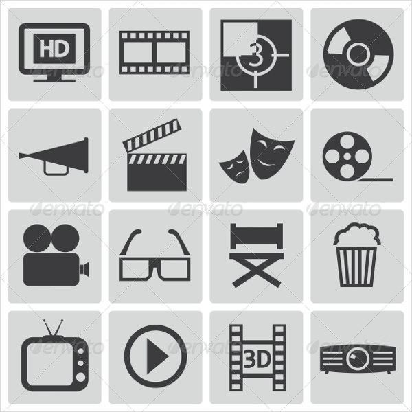 vector cinema icons