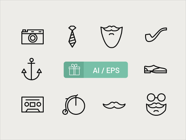 hipster line icons