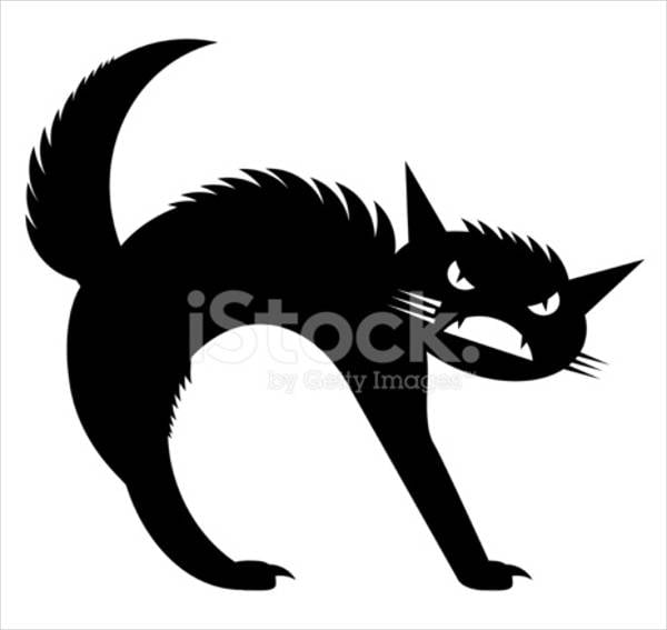 angry cat vector