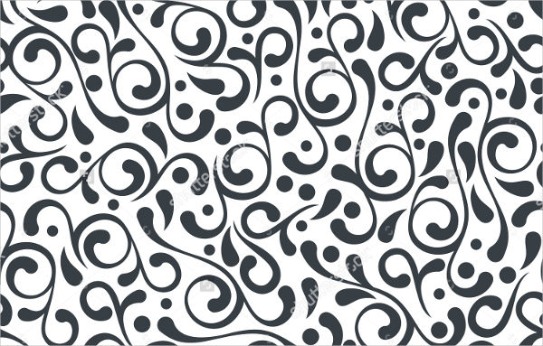 black and white flourish pattern