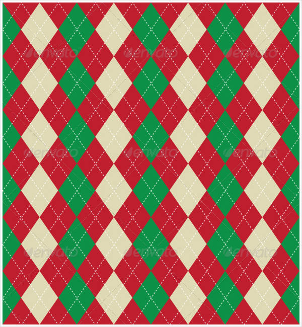 christmas themed argyle pattern