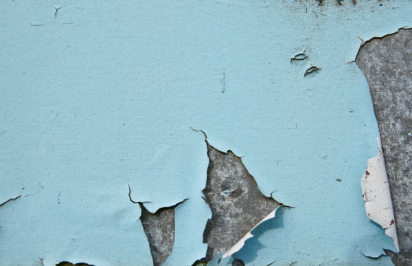 blue peeling paint texture