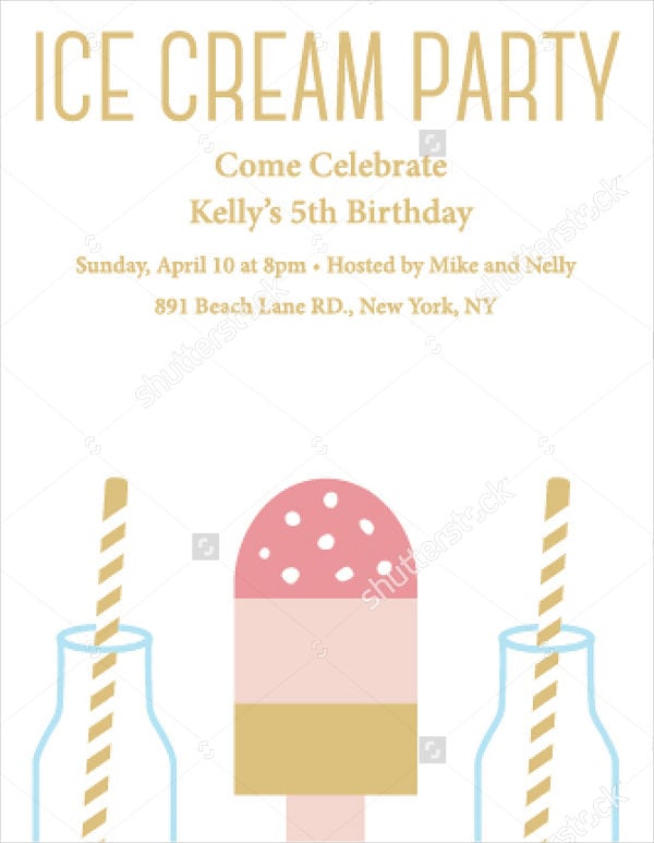 frozen summer party invitation