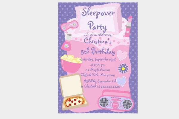 creative sleepover invitation