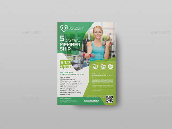 health and fitness gym flyer