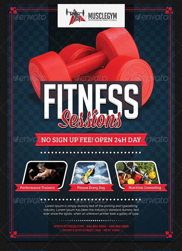 health and fitness promotion flyer