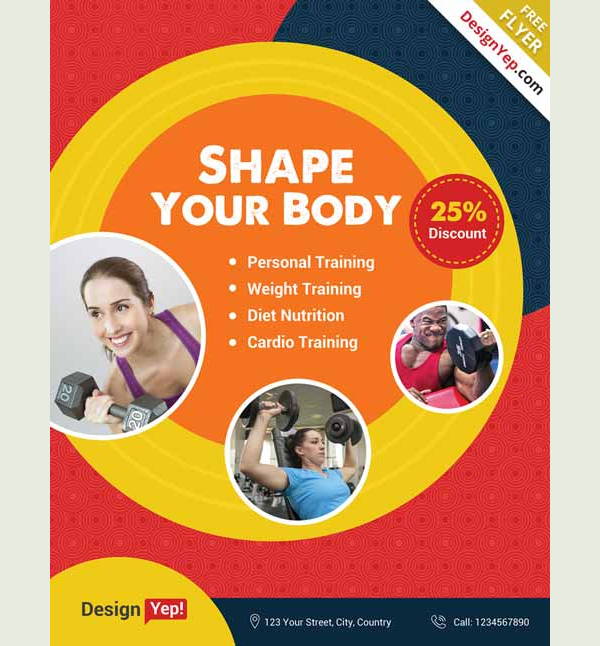 health and fitness club flyer