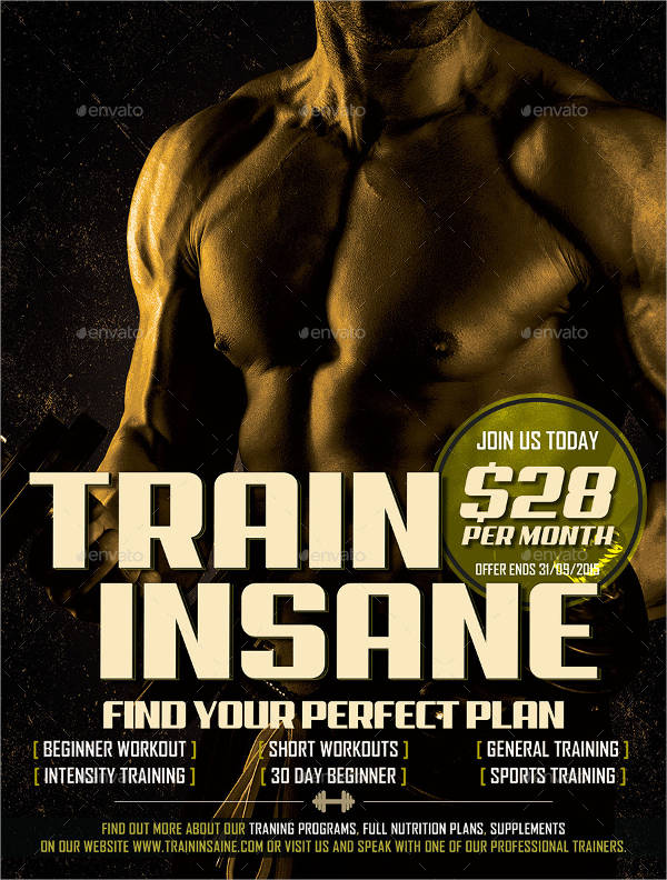 gym fitness flyer template