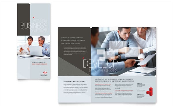 tri fold corporate business brochure