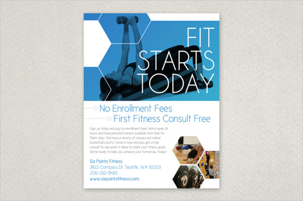 modern fitness club flyer