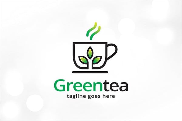modern green tea logo