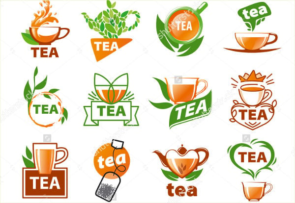 abstract tea logo design