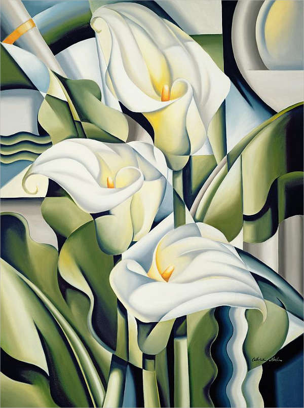 modern art flower painting