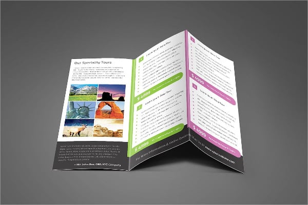 travel company trifold brochure