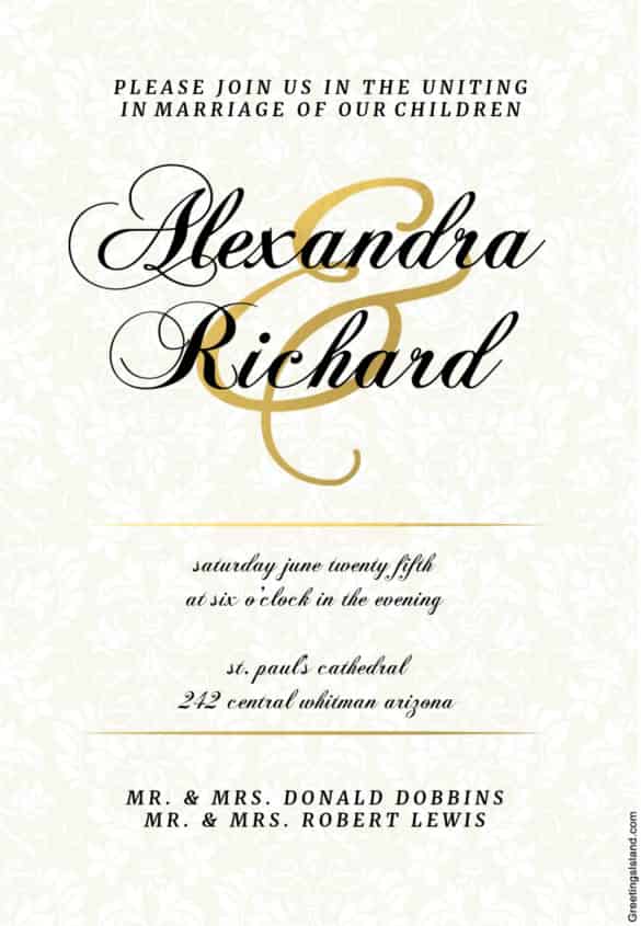 dappled distinction printable wedding invitation template min