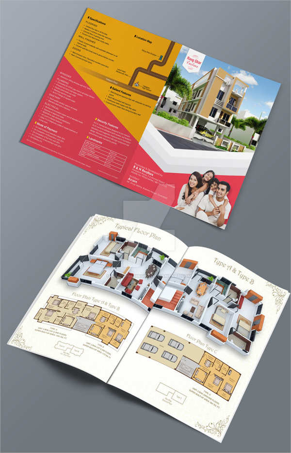 real estate company bifold brochure