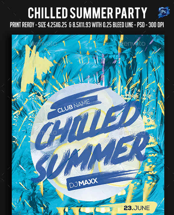 chilled summer party flyer