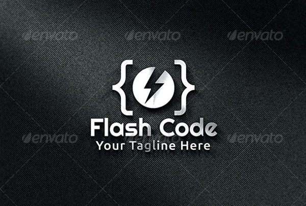abstract flash logo design