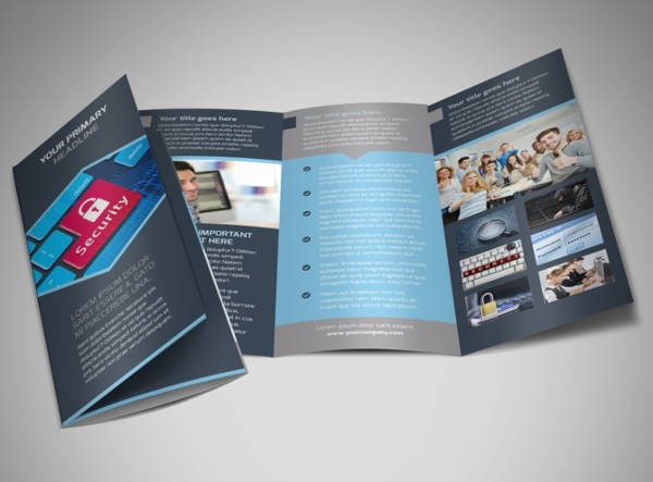 trifold security company brochure
