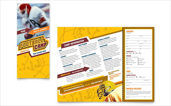 sports camp event brochure
