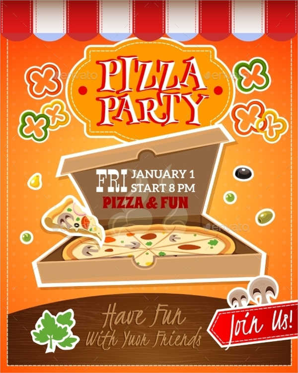 16+ Pizza Party Flyer Template PSD, Word, Publisher