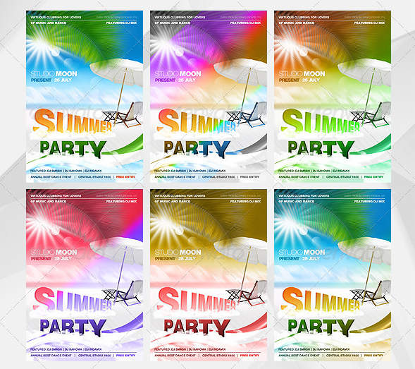 summer party event flyer