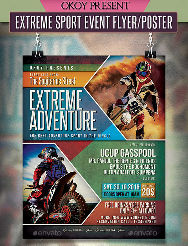 extreme sports event flyer