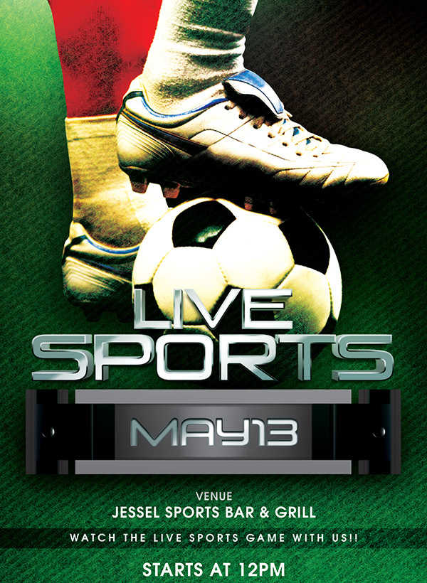 live sports event flyer