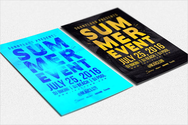 summer beach event flyer