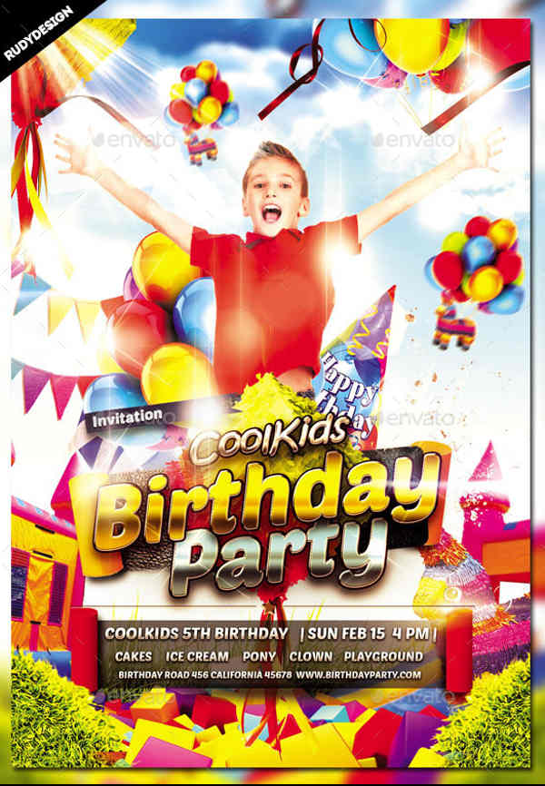 8+ Birthday Party Flyers - PSD, Vector, EPS, InDesign File Formats