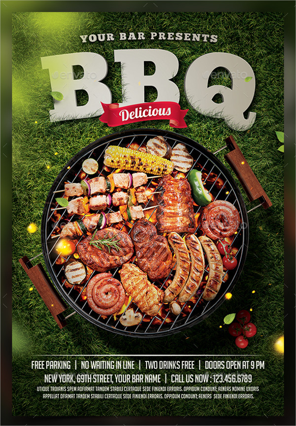 14+ BBQ Party Flyers PSD, Word, EPS Vector