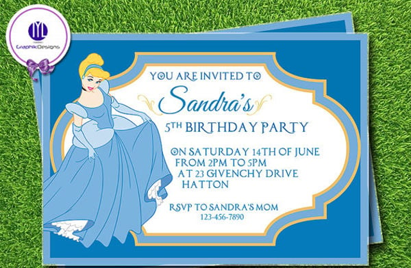 princess birthday party flyer