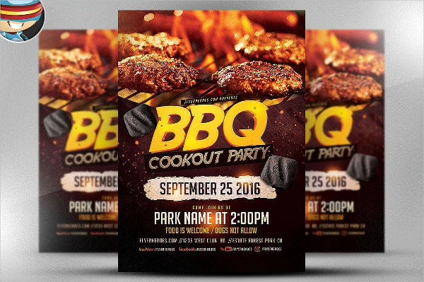 bbq cookout party flyer