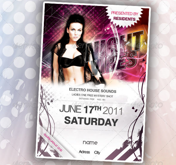club disco party flyer