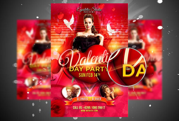 valentine night party flyer