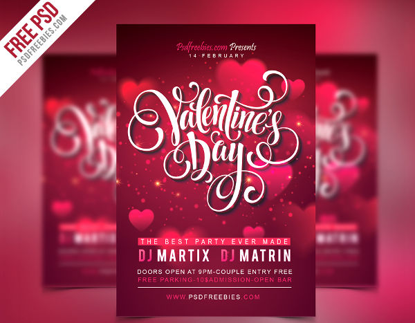 free valentine party flyer