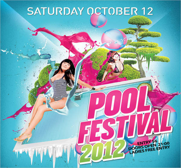 pool party event flyer