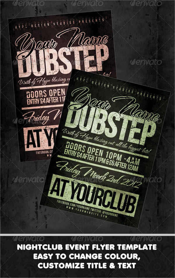 nightclub event flyer