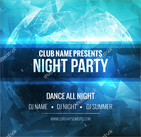 night party event flyer